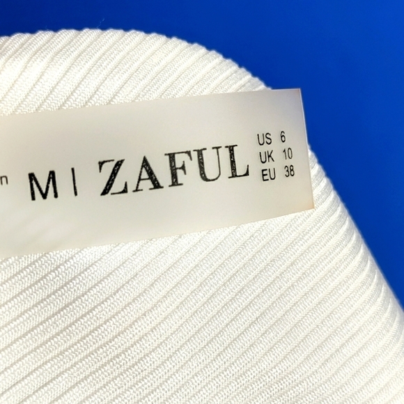 ZAFUL Women's One Shoulder Ribbed Bikini Colorblock Cutout One-Piece Swimsuit - Picture 7 of 7